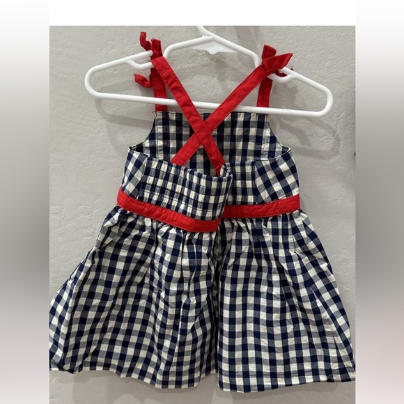 Hanna Andersson Navy Gingham Cherry Dress 0-3 mos - Picture 5 of 6